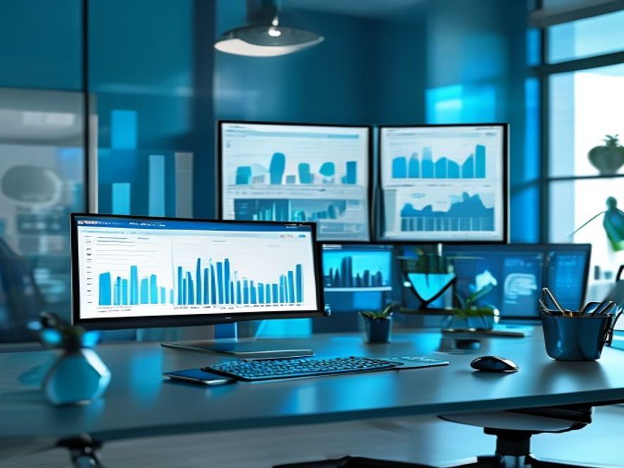 Business analytics dashboard with data visualization